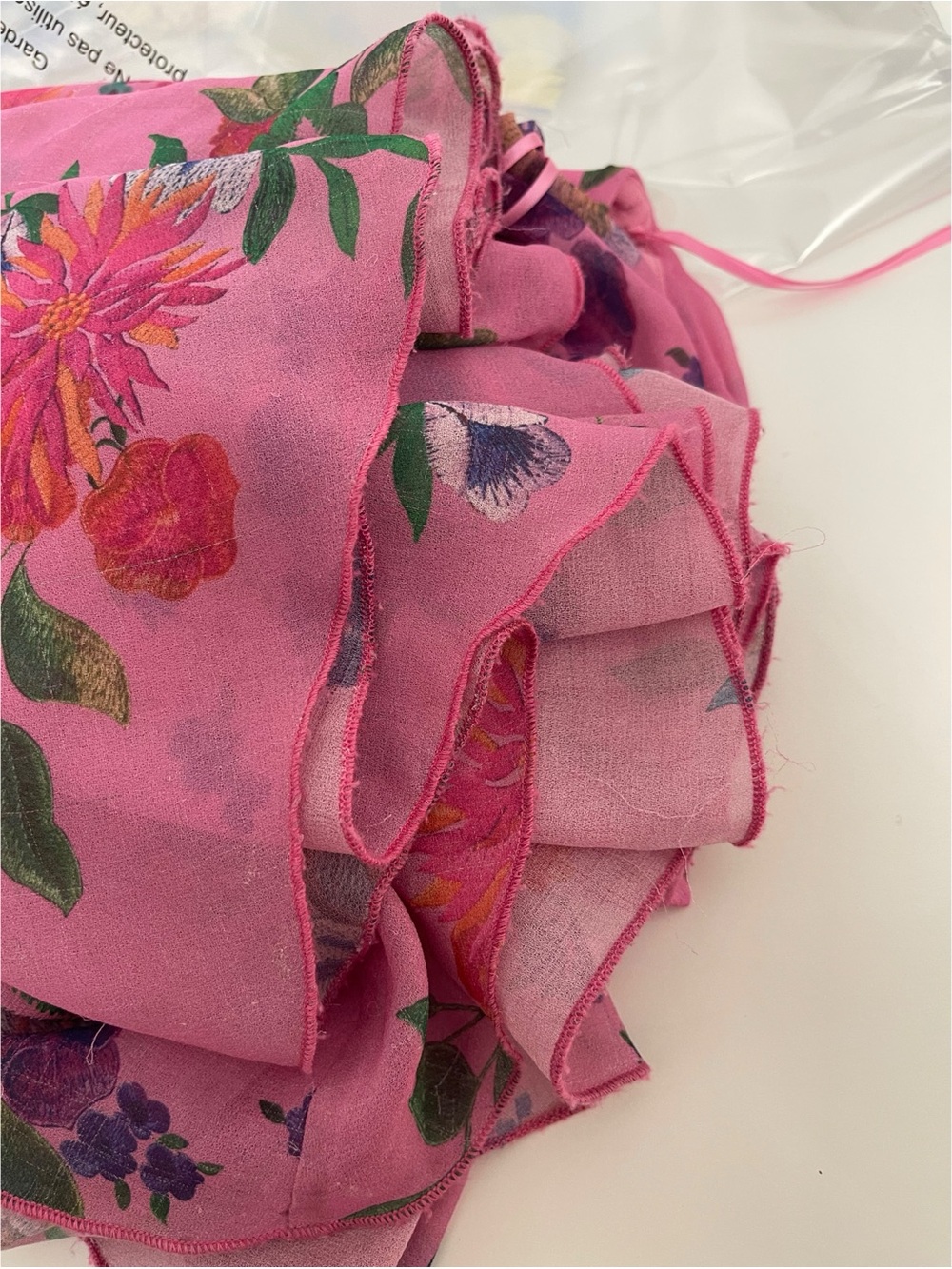 SAU LEE Camille Strapless Floral Ruched Pink Maxi Dress Size 6 - Picture 6 of 11